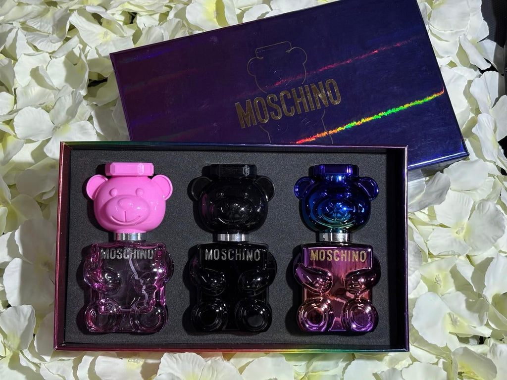 TRIO - MOSCHINO BUBBLE GUM ,MOSCHINO TOY PEARL, MOSCHINO TOY BOY